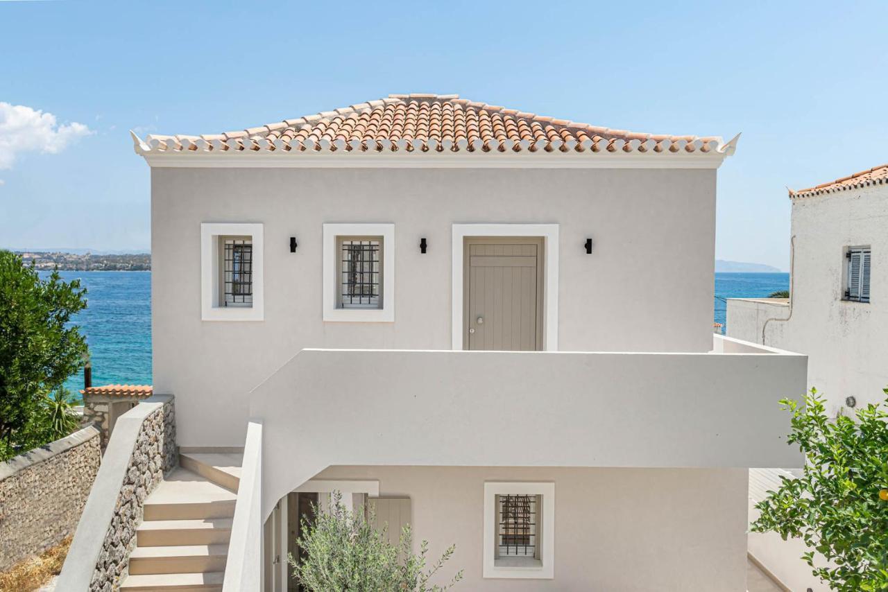 Pearl House - Luxurious New Beach Villa In Spetses Stunning View Ligoneri Extérieur photo